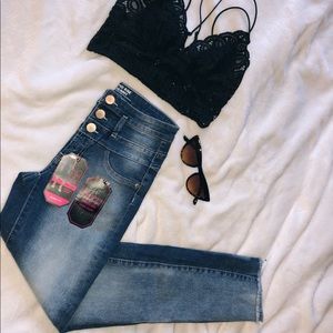 High rise jeans